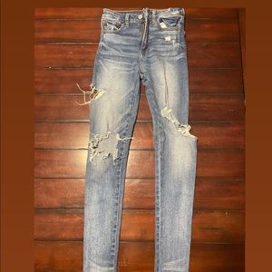 American Eagle, Super Stretch, High Rise Jeggings, Size 00 Reg